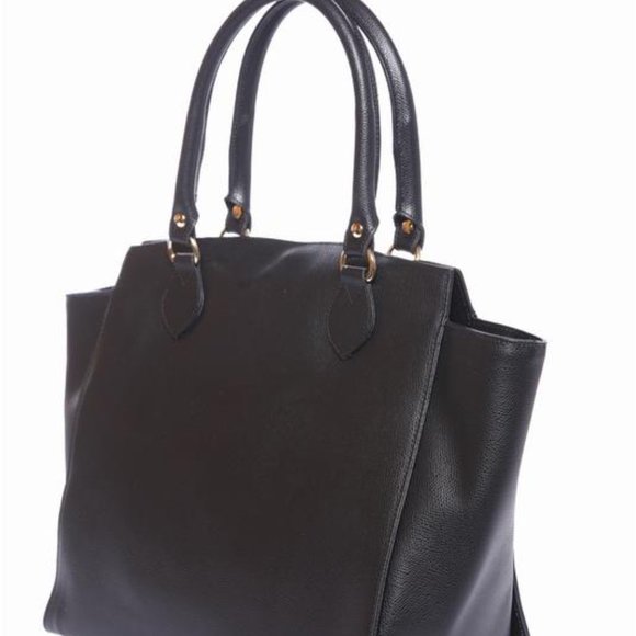 Bassira Black Italian Leather Handbag - Picture 2 of 7
